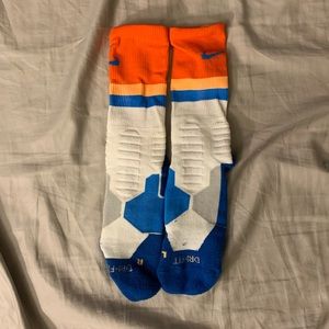 Orange Blue and White Nike Elites